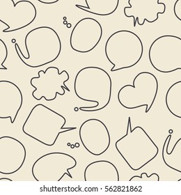 Speech Bubbles Seamless Pattern Stock Vector (Royalty Free) 562821862 ...