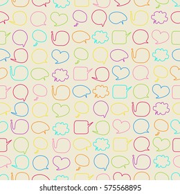 Speech bubbles seamless pattern
