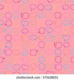 Speech bubbles seamless pattern