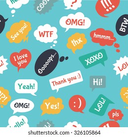 Speech bubbles seamless pattern background