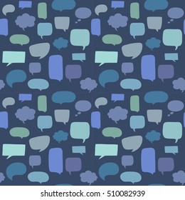 Speech bubbles seamless pattern. Can be used for textile, website background, book cover, packaging.