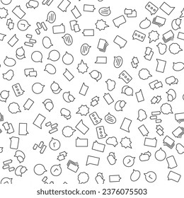 Speech Bubbles Seamless Pattern for printing, wrapping, design, sites, shops, apps