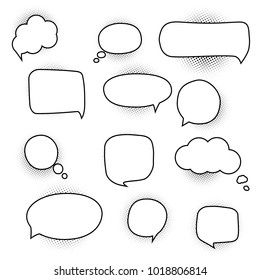 Speech bubbles set