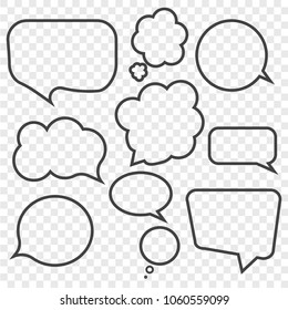 Speech bubbles set
