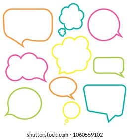 Speech bubbles set