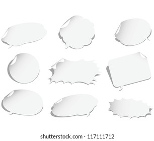 speech bubbles set