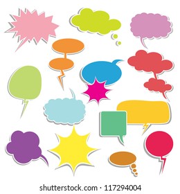 Speech bubbles set