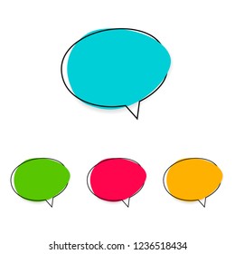 Speech bubbles set