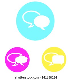 Speech bubbles set
