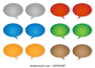 Speech bubbles set