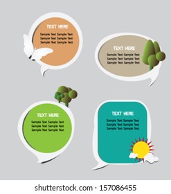 speech bubbles set