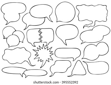 Speech bubbles set.