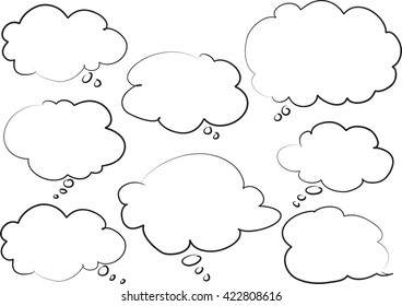 speech bubbles set