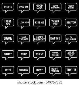 Speech bubbles set.