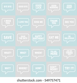 Speech bubbles set.