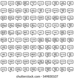 Speech bubbles set.