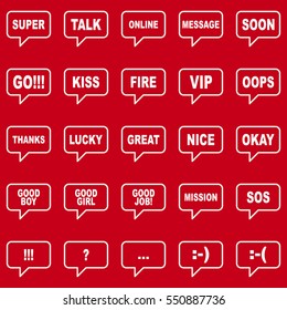 Speech bubbles set.