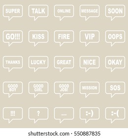 Speech bubbles set.