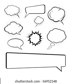 speech bubbles set