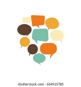 Speech bubbles set