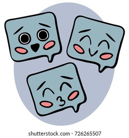 Speech bubbles set