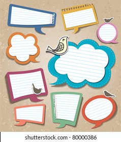 speech bubbles set