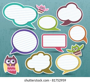 speech bubbles set