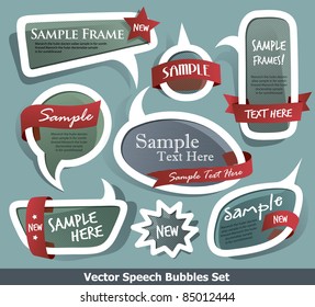 Speech bubbles set