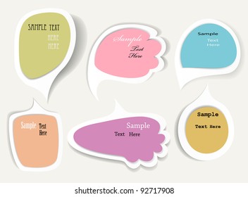 speech bubbles set