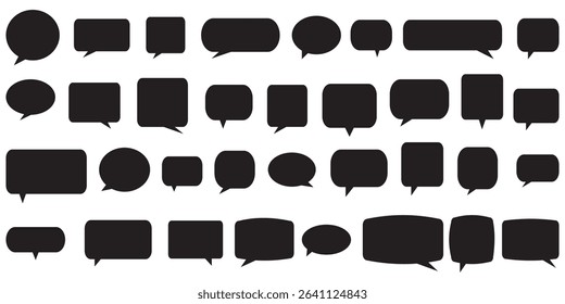 Speech Bubbles set.  speech bubble comic signs. Blank speech bubbles, chatting box, message box for poster, t shirt, comics, banner. Vector illustration, vintage design eps 10