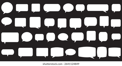 Speech Bubbles set.  speech bubble comic signs. Blank speech bubbles, chatting box, message box for poster, t shirt, comics, banner. Vector illustration, vintage design eps 10