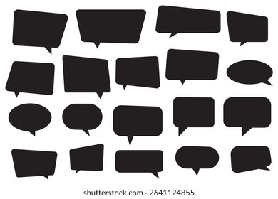 Speech Bubbles set.  speech bubble comic signs. Blank speech bubbles, chatting box, message box for poster, t shirt, comics, banner. Vector illustration, vintage design eps 10