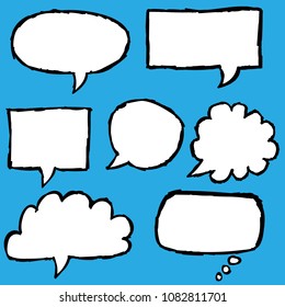 Speech bubbles set, comics style