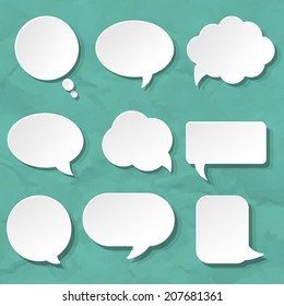 Speech Bubbles Set For Design, Vector Illustration