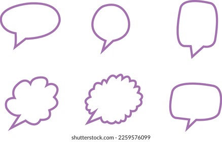 Las burbujas de voz se activan. Formas de línea de garabato. Elementos de diseño