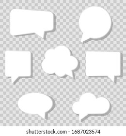 speech  bubbles set icons 
on a transparent background vector illustration