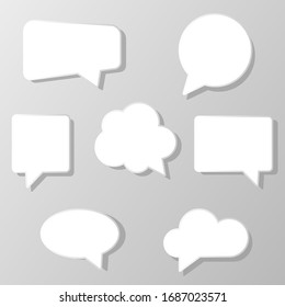 speech  bubbles set icons vector illustration