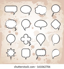 Speech Bubbles Set - Isolated On Background - Vector Illustration, Graphic Design Editable For Your Design