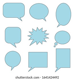 speech bubbles set isolated on white background. vector illustration  
