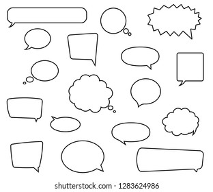 Speech bubbles set line style