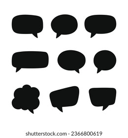 Burbujas de voz puestas en fondo blanco. Vector