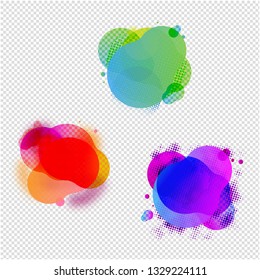 Speech Bubbles Set Transparent Background, Vector Illustration