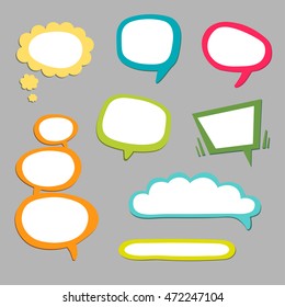 Speech bubbles set. Vector.