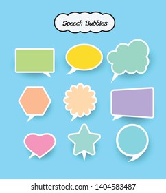 speech bubbles set, vector design