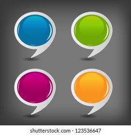 Speech bubbles set vector illustration
