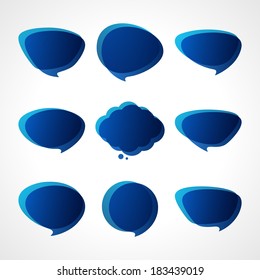 Speech bubbles set vector illustration 