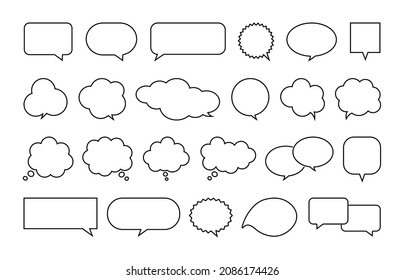 Speech bubbles set. Vector illustration.