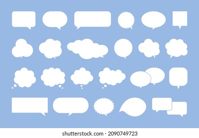 Speech bubbles set. Vector illustration.	