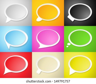 Speech bubbles, set of vector illustrations Eps 10.