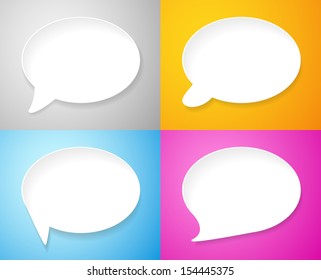 Speech bubbles, set of vector illustrations Eps 10.